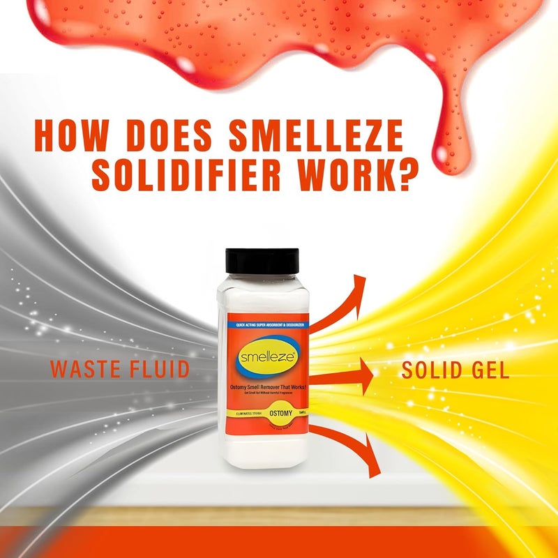 SMELLEZE Ostomy Bag Smell Removal Deodorizer - 2 lb Granules for Eliminating Ostomy, Colostomy, Stoma & Ileostomy Odor - Image 5